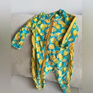 Lemon Print Baby Romper